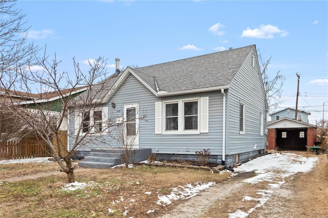 view of bungalow