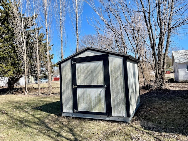 view of shed