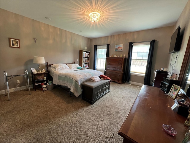 view of carpeted bedroom