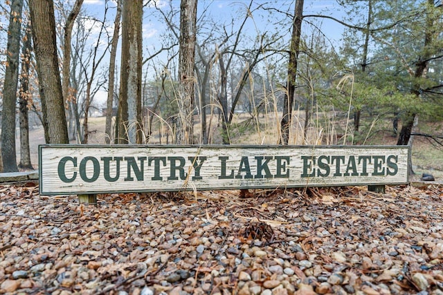 view of community sign