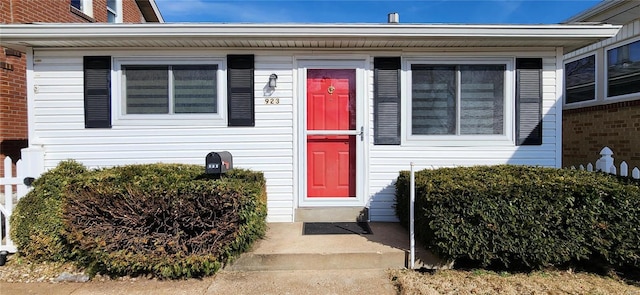 view of doorway to property