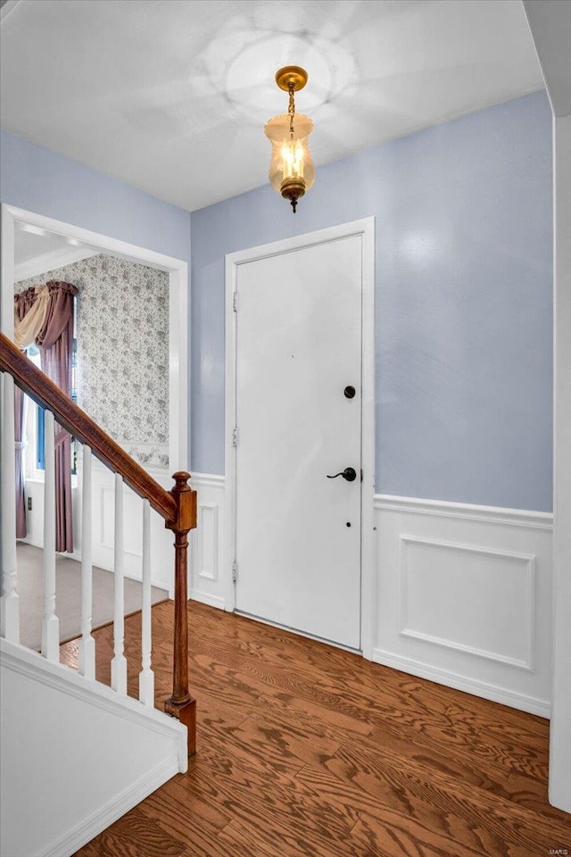 entryway featuring wood-type flooring