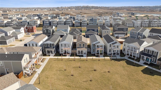 bird's eye view with a residential view