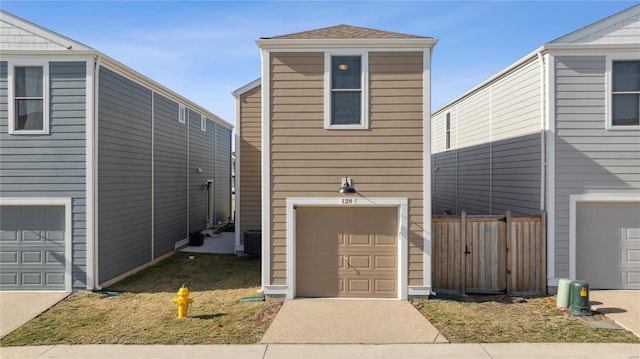 view of front facade with an attached garage