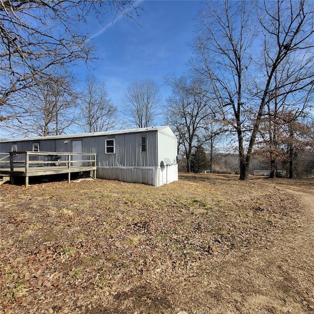 exterior space with a wooden deck