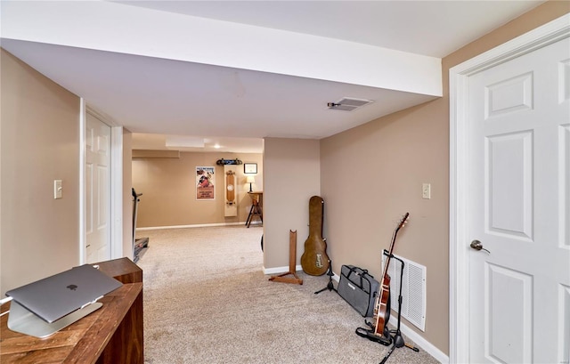 interior space with carpet flooring