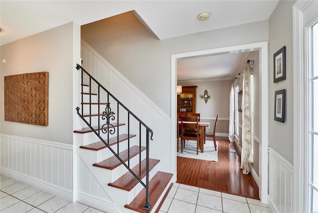 interior space featuring tile patterned flooring