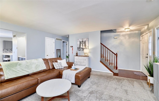 view of carpeted living room