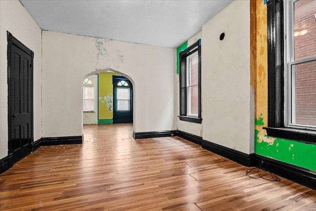 empty room featuring hardwood / wood-style floors