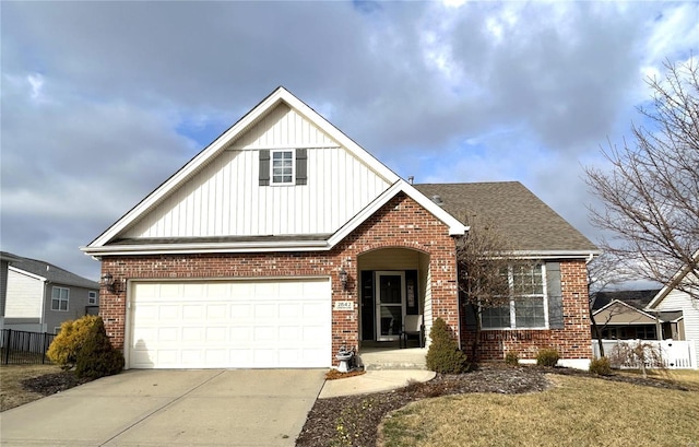 view of property with a garage