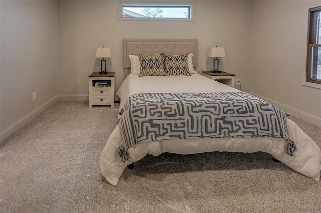 bedroom with carpet