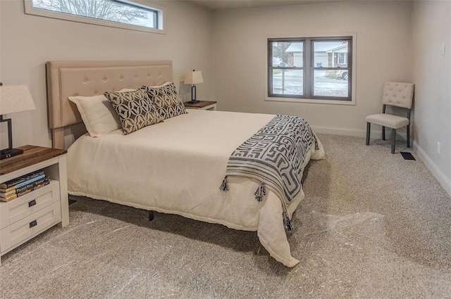 bedroom with carpet floors