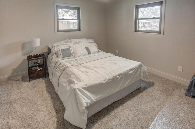 bedroom featuring carpet