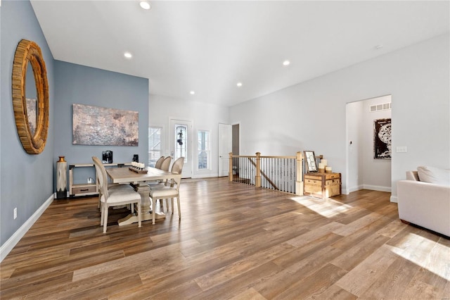 dining room featuring light wood-type flooring