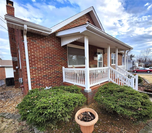 exterior space featuring a porch