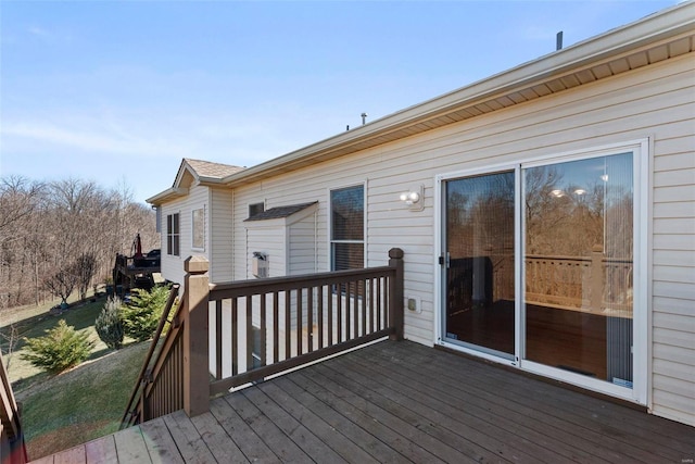 view of wooden deck