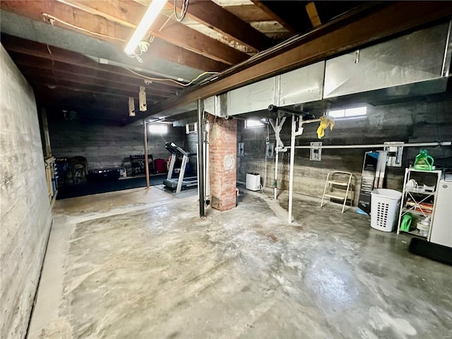 view of basement