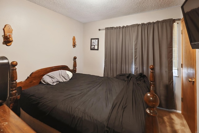 bedroom with a textured ceiling