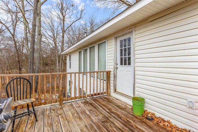 view of wooden deck