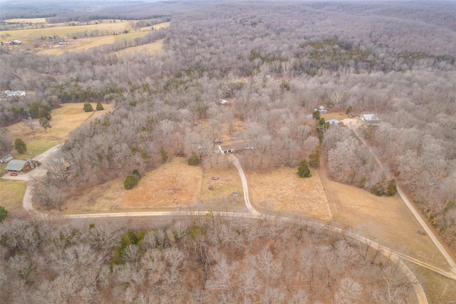 bird's eye view with a rural view