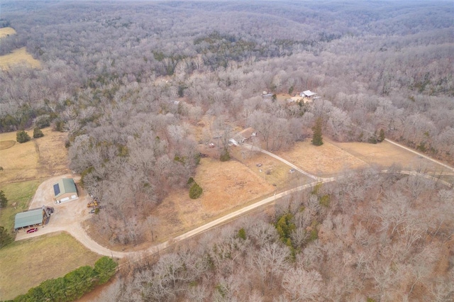 aerial view with a rural view