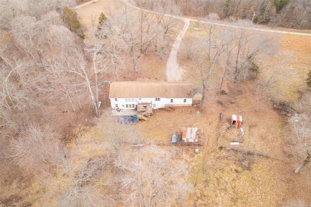 aerial view with a rural view