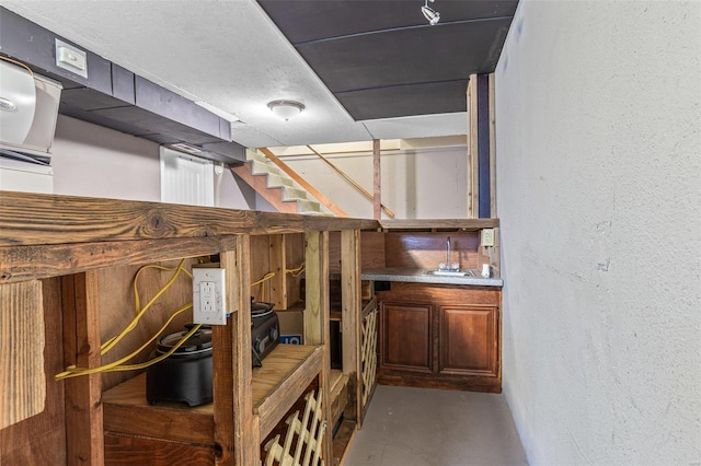 kitchen with concrete floors