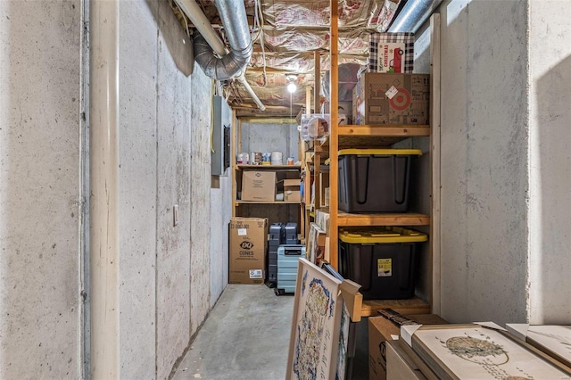 storage area featuring electric panel