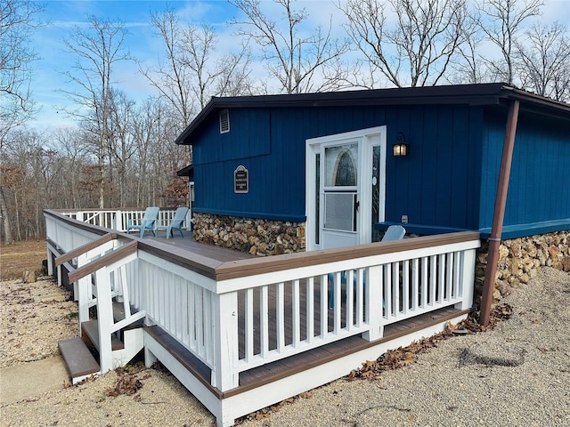 exterior space featuring a deck