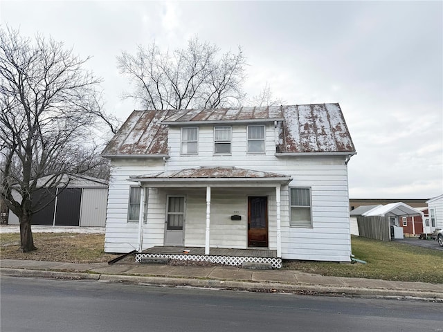 view of front of house featuring covered porch