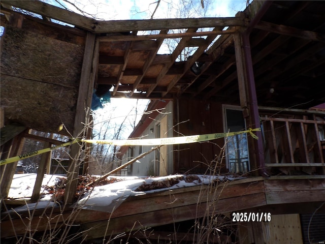 view of attic