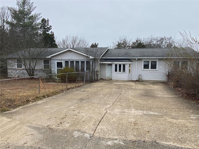 view of ranch-style home