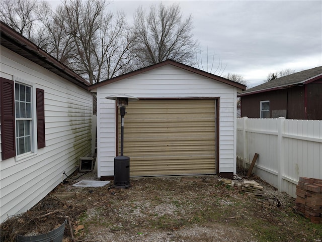 garage with central AC