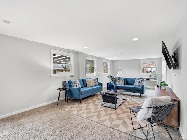 view of carpeted living room