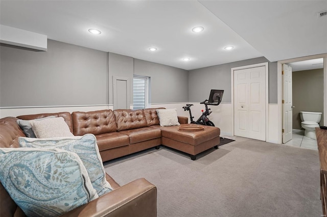 view of carpeted living room