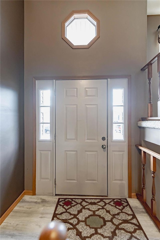 entryway featuring light hardwood / wood-style floors