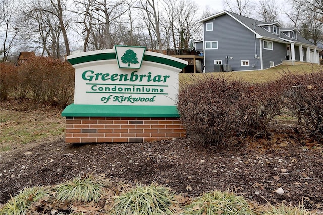 view of community sign