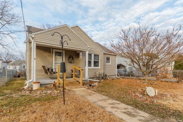 bungalow-style home featuring covered porch