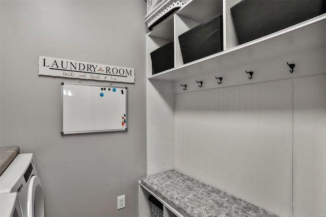 mudroom featuring washer / clothes dryer