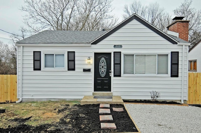 view of bungalow-style home