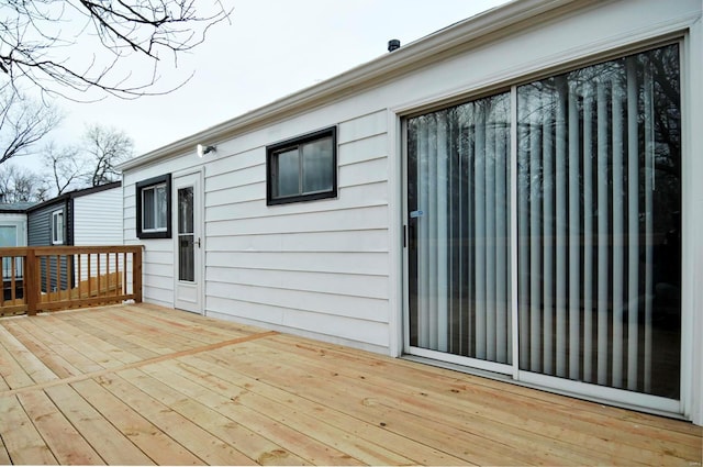 view of wooden terrace