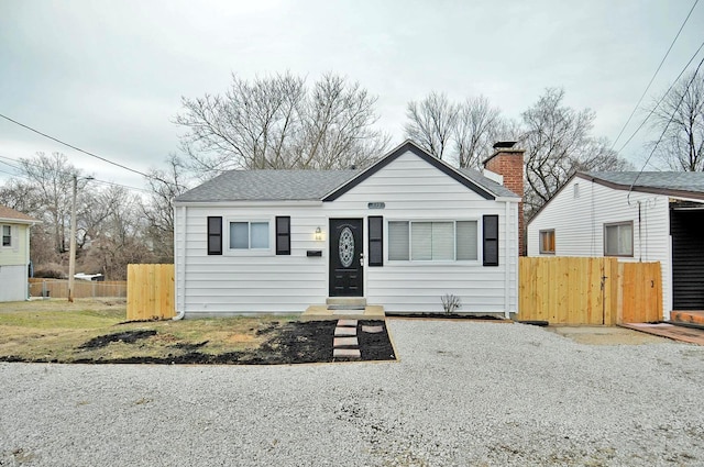 view of bungalow-style house