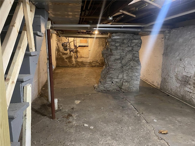 view of basement