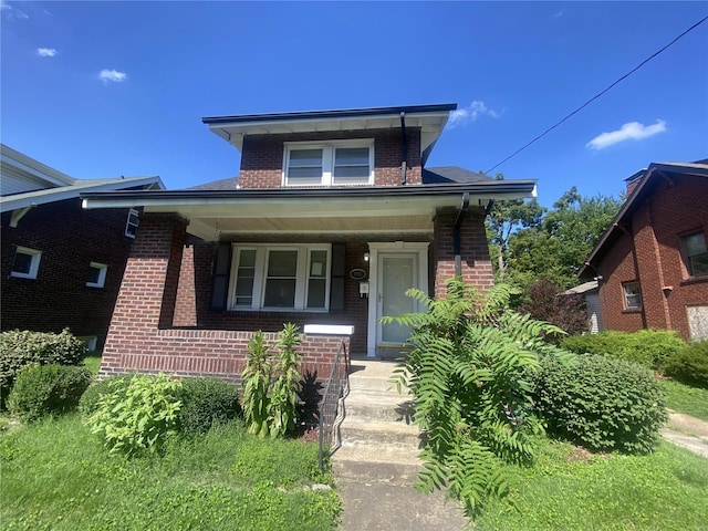 view of front of property featuring a porch