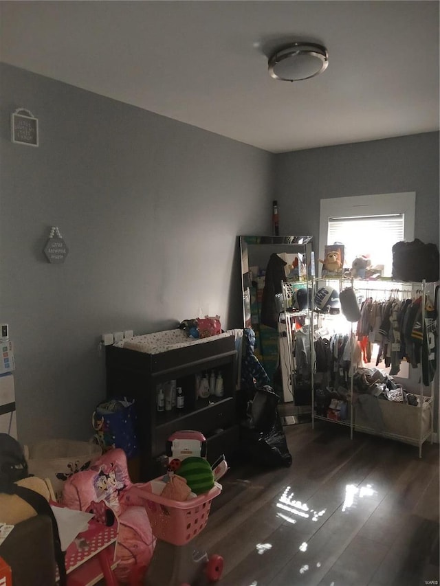 bedroom featuring hardwood / wood-style flooring