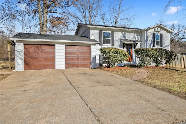 split foyer home with a garage