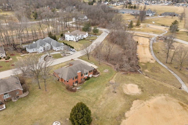 drone / aerial view with a residential view