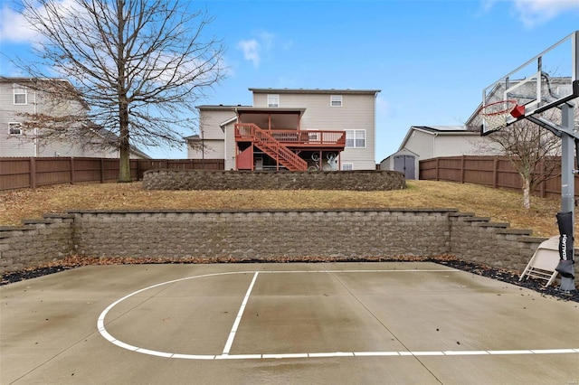 view of sport court