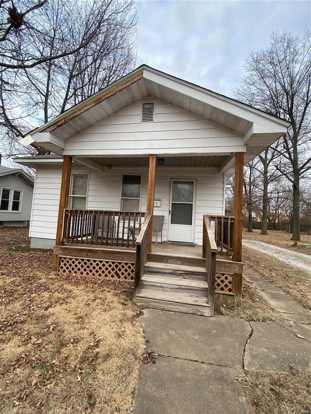 bungalow with a porch