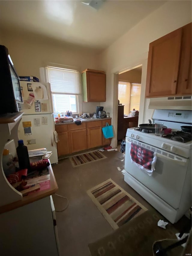 kitchen featuring white appliances